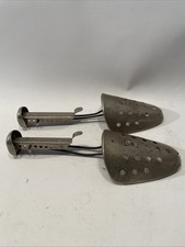 1950s USA 2 Vintage EKCO Hammered Metal Shoe Trees Shaper Stretcher Adjustable