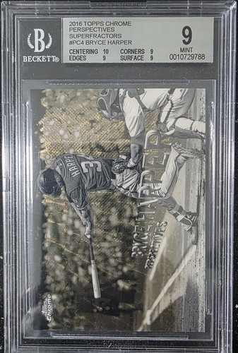 2016 Topps Chrome Bryce Harper Perspectives Superfractor 1/1 BGS 9