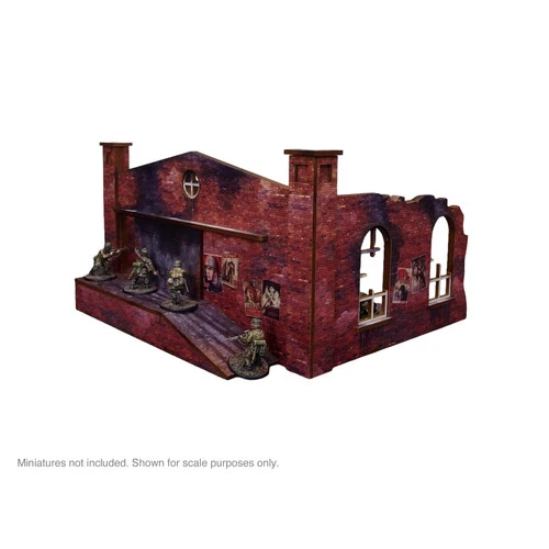 WW2 Stalingrad Factory Back - Pre Painted MDF Scenery - Micro Art Studio