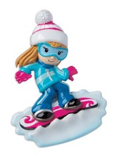 Snowboarder Girl Personalized Christmas Ornament