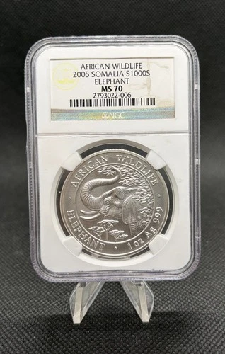 2005 Somalia Silver Elephant 1 oz — photo from the most recent tracked eBay sale