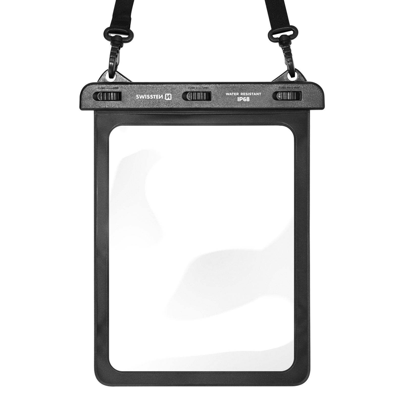 Étui étanche Swissten avec sangle à main transparent pour smartphone