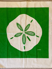 NEW Vtg MCM MARUSHKA Canvas Screen Print Textile Wall Art SAND DOLLAR SEA 29x32