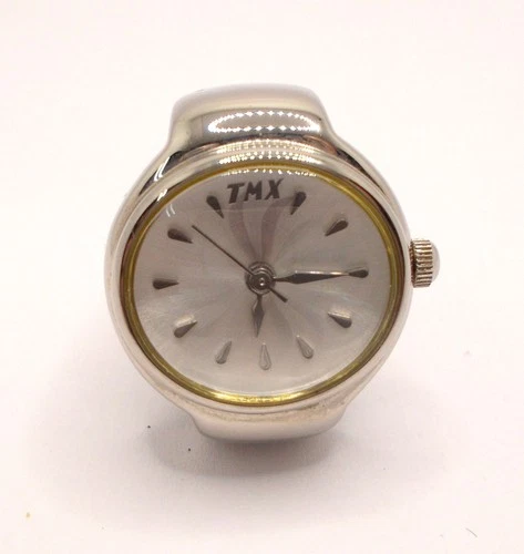 Vintage 2 Tone Timex Watch Ring Stretch Band Working w/ New Battery