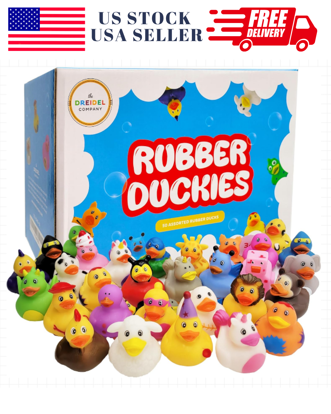Colorful Rubber Duck Toy Set for Kids Bath Time Fun Baby Shower Gifts