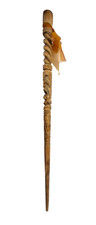 Vintage Wood Spirit Tiki Walking Stick hand Carved Hiking Staff Cane 38 Inches
