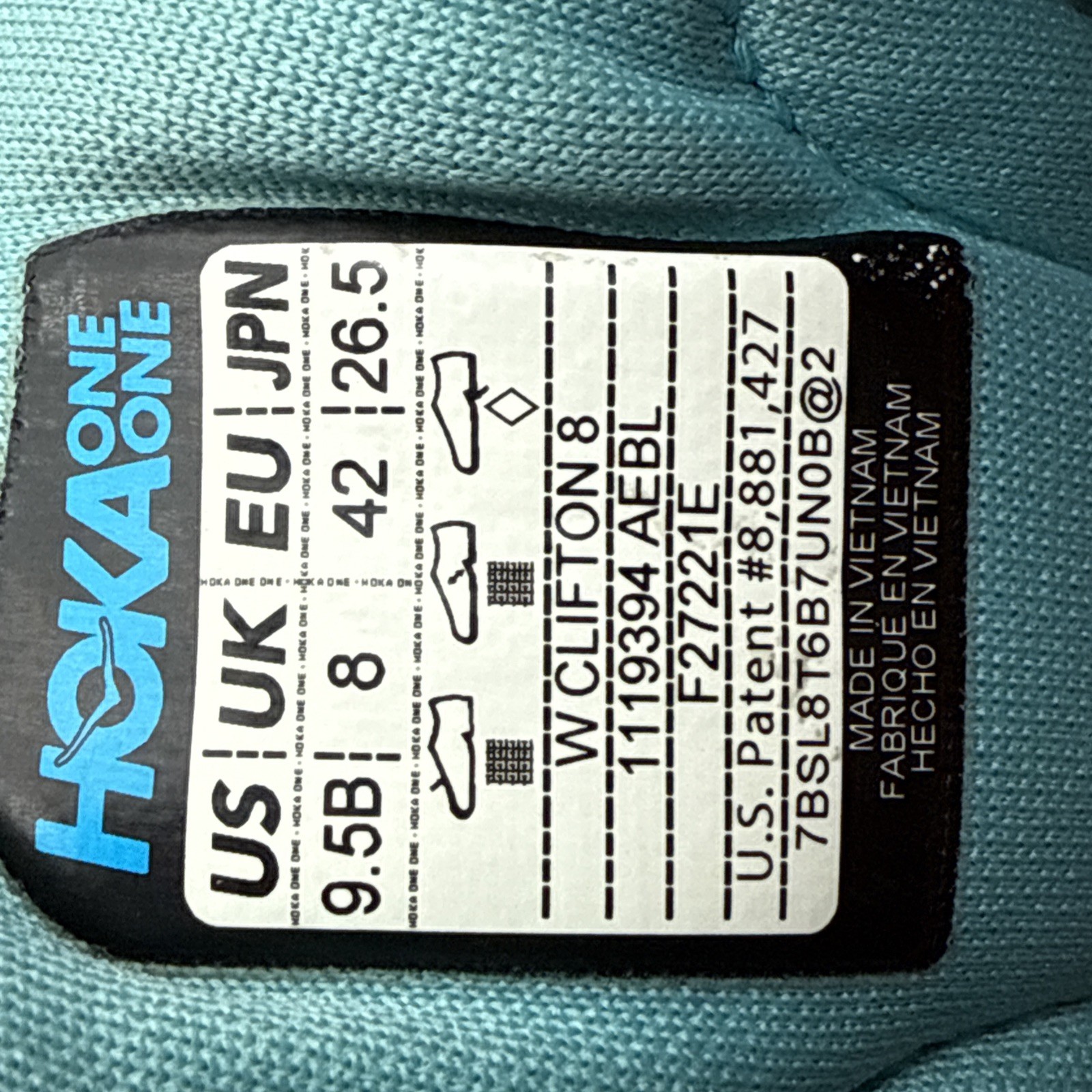 Hoka One One Clifton 8 1119394 AEBL Blue Running Shoes Sneaker Women's 9.5 B thumbnail 20