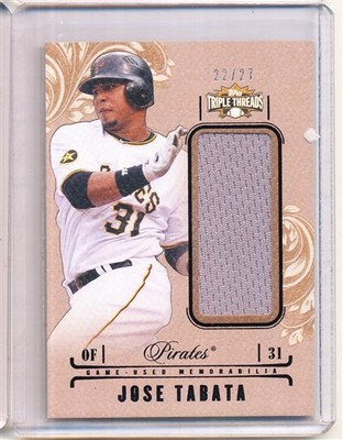 2014 TOPPS TRIPLE THREADS JOSE TABATA GAME-USED MEMORABILIA 22/27