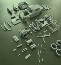 1/25 Scale Model  Kit 3D Resin Printed  1965 Mustang Hoonicorn 