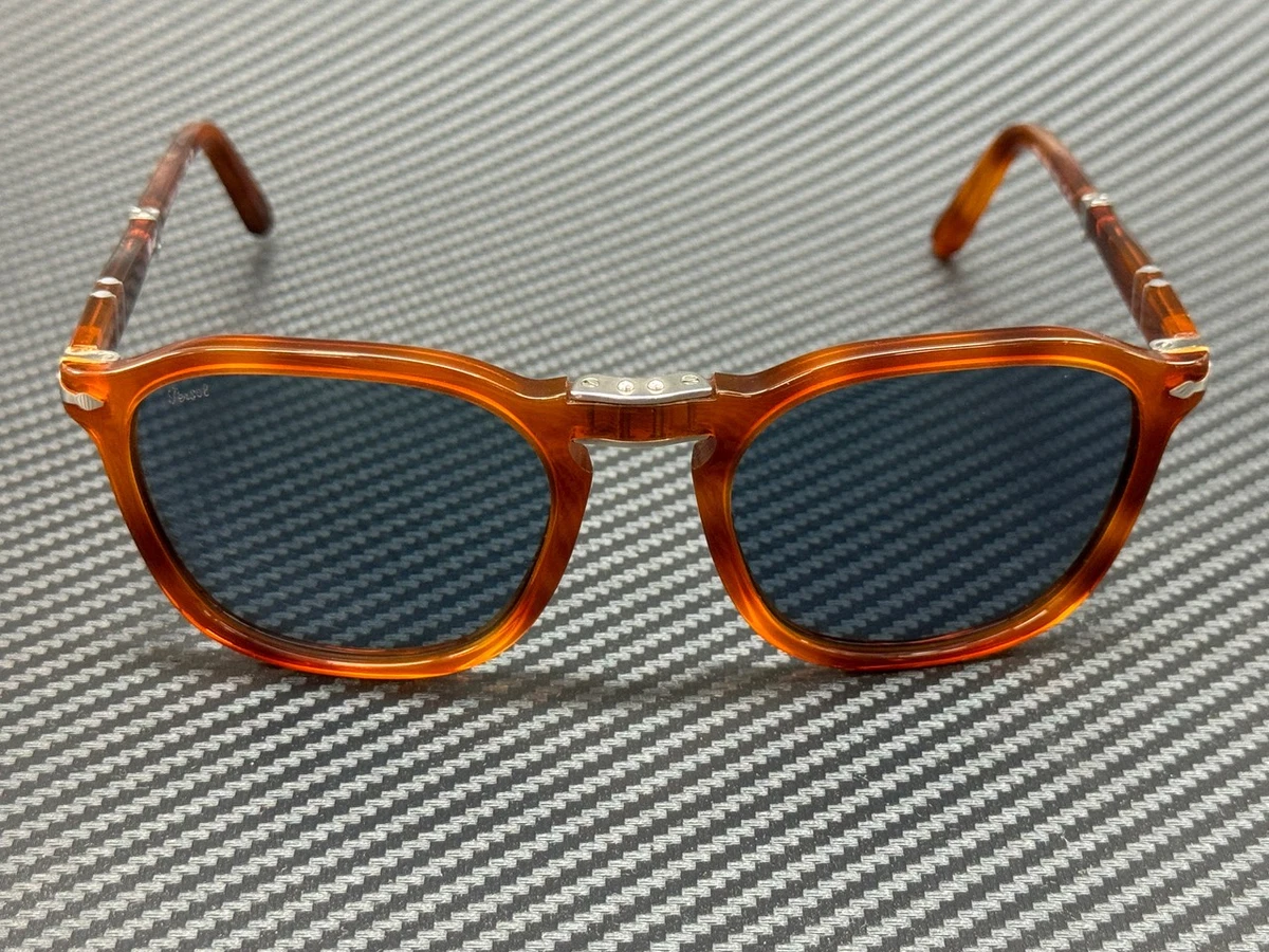 PERSOL PO3345S 96 56 Terra Di Siena Brown Blue Unisex 54 mm Sunglasses