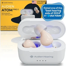Audien ATOM PRO 2 Wireless Rechargeable OTC Hearing Aid