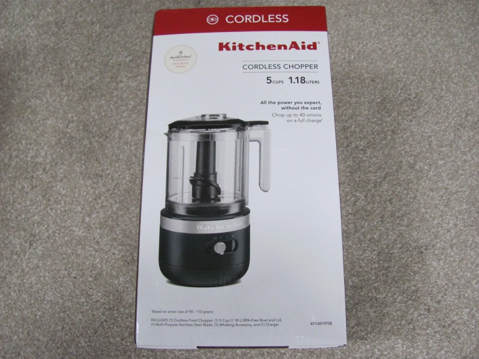 KitchenAid Cordless 5 Cup Food Chopper - Hearth & Hand with Magnolia KFCB519TSE