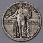 1919 25C STANDING LIBERTY SILVER QUARTER - Very Fine ++  problem-free coin!