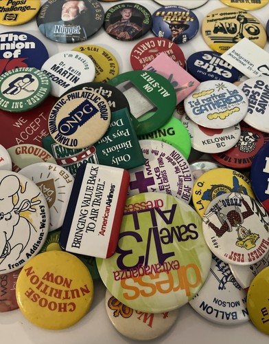 Vintage 1970’s-90’s Buttons Pinback / Pins Miscellenous Events Bundle Lot Sports - Picture 7 of 14