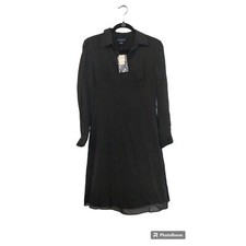 NWT Black white long sleeve colored inner layered long sleeve dress