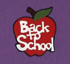 BACK TO SCHOOL title die cuts scrapbook cards