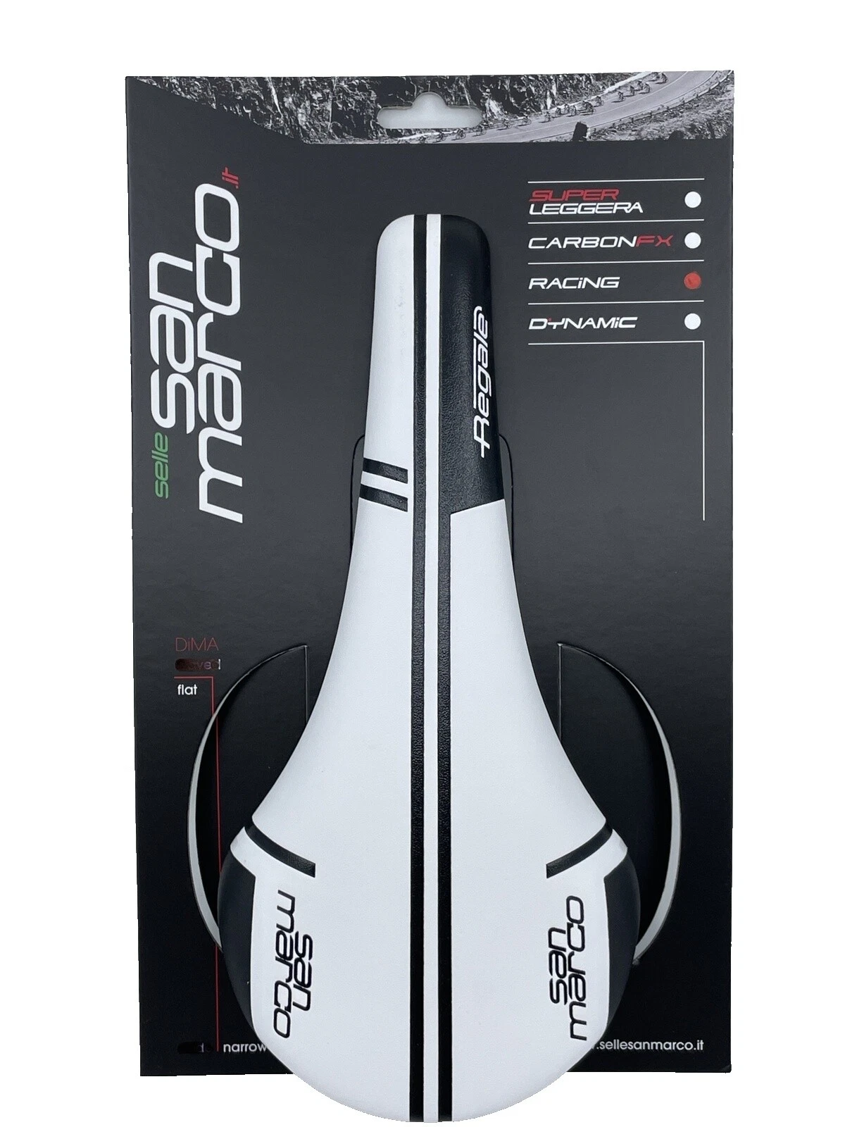 Blanco Selle San Marco sintético sillines de bicicleta y asientos