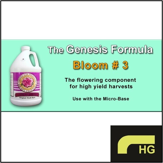 Genesis Bloom #3 4L 1 Gallon Green Air Products Plant Nutrient Fertiliser
