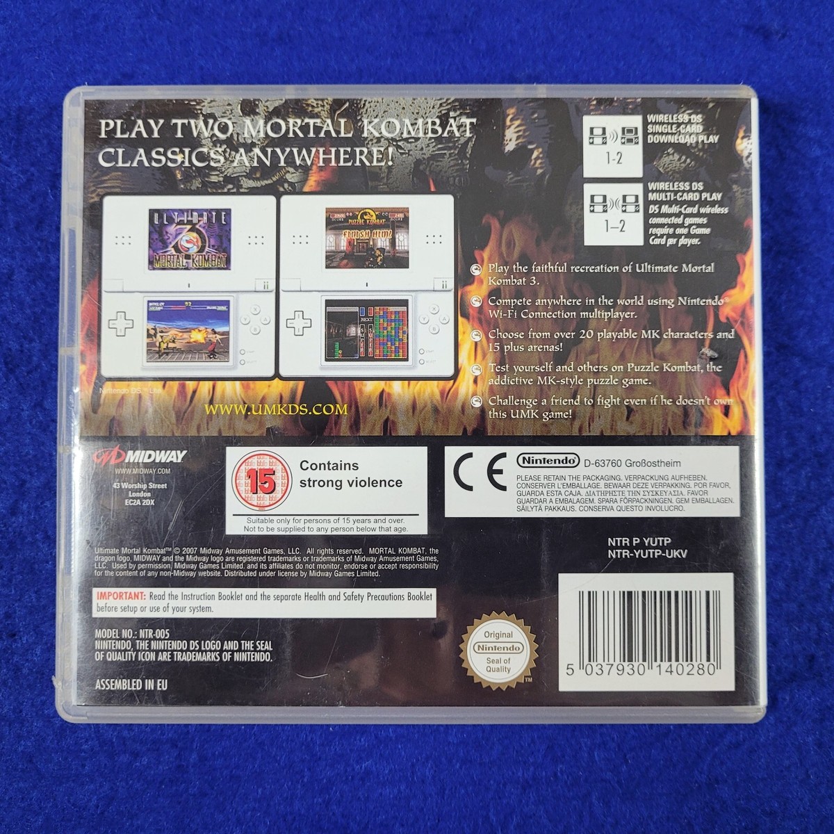 ds ULTIMATE MORTAL KOMBAT Game Lite DSi 3DS Nintendo REGION ds ULTIMATE MORTAL KOMBAT Game Lite DSi 3DS Nintendo REGION