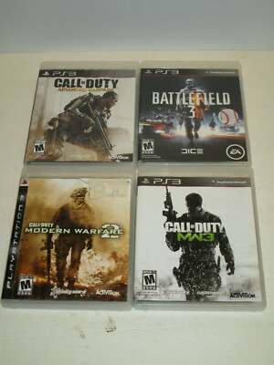 PS3 Call of Duty: Modern Warfare 2,3 cod advanced warfare & Battlefield 3 Bundle