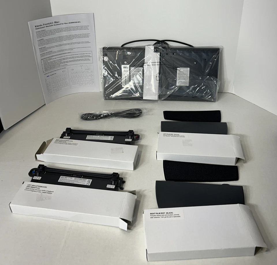 Kinesis KB800MB-BT20 Freestyle2 Blue 4 Mac Keyboard With Palm Rest & Lifters - Image 4 of 4