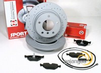 Zimmermann Gelochte Sport Bremsen Ø 280 Mm + BeläGe Hinten FüR BMW 3Er [E36]