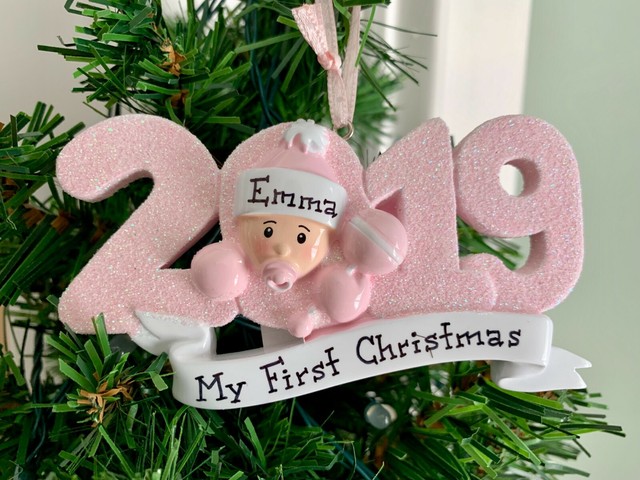 baby girl 1st christmas ornament
