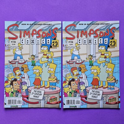 Lot Of 2 SIMPSONS COMICS #156 Bongo Comics 2009 Very Fine 7.5 Bart Lisa Homer