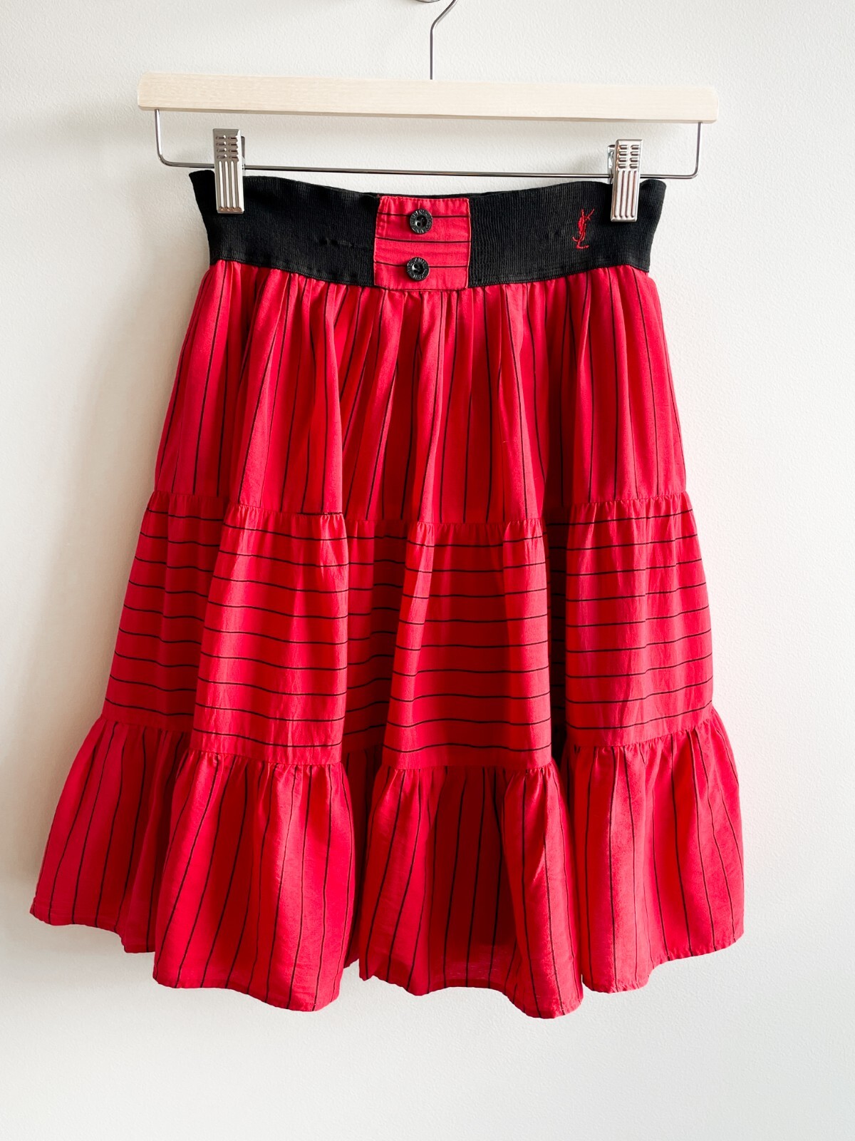 Gonna vintage Yves Saint Laurent Enfance colore rosso 152 cm o XS