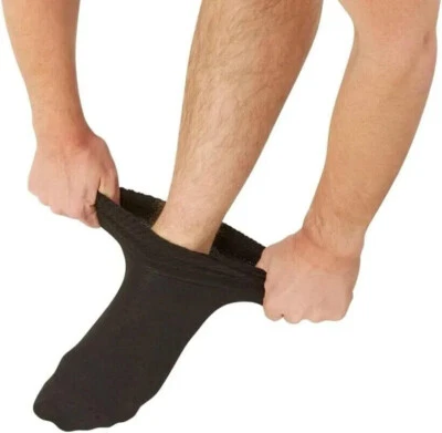 6 & 12 Pairs Mens Non Elastic Diabetic Socks Loose Soft Grip Top Adults UK 6-11