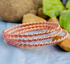 Set Of 3 Pc Pure Copper Bangles, Women Bracelet Bangle, Healing Bangles, Tensor