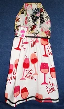 **NEW** Handmade Be Wine in Paris Valentine Hanging Kitchen Hand Towel #1513