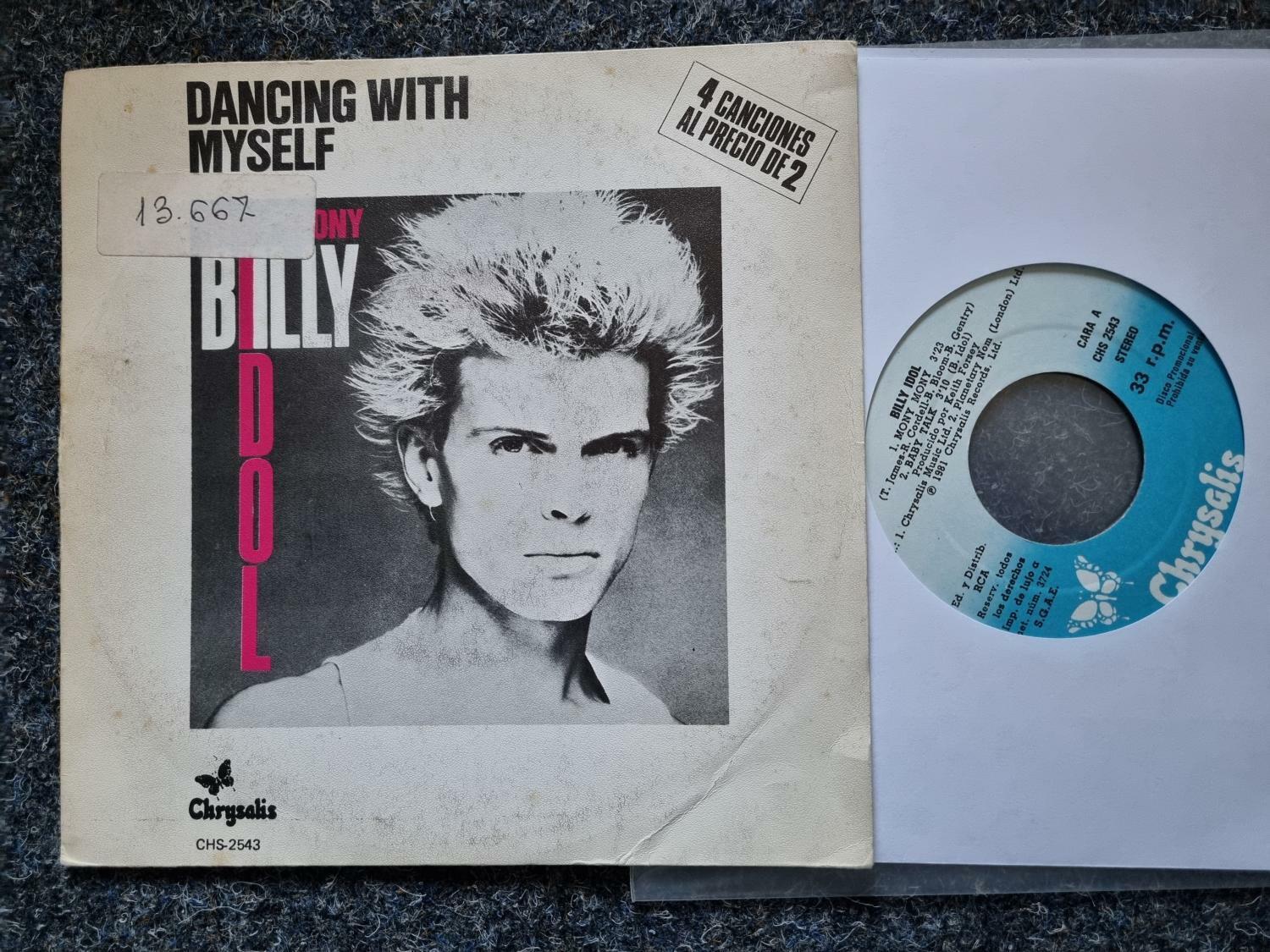 7"" EP Single Vinyl Billy/ Willy Idol - Dancing with myself SPAIN PROMO