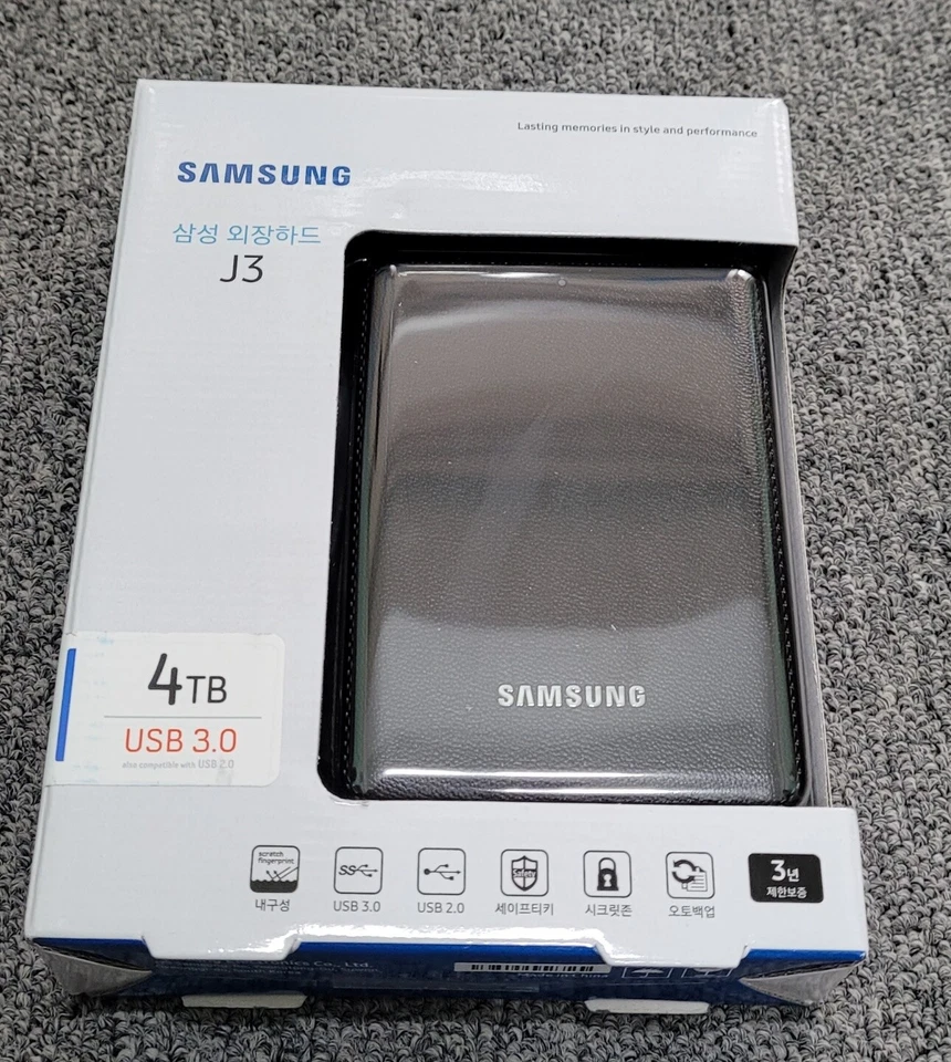 Samsung J3 Portable External HDD 2.5In USB3.0 Micro B 10pin SATA Ems 4TB / Black - Image 2 of 4