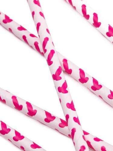Ann Summers Willy Paper Straws - Pack of 25 - Picture 2 of 3