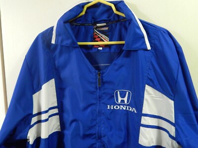 HONDA (Blue/White) Speedgear ~ Size: Adult Lg ~ Windbreaker Zip-up