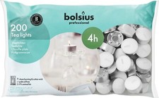200 x  Tea Lights 4 Hour Bolsius Professional Candles Catering Restaurant