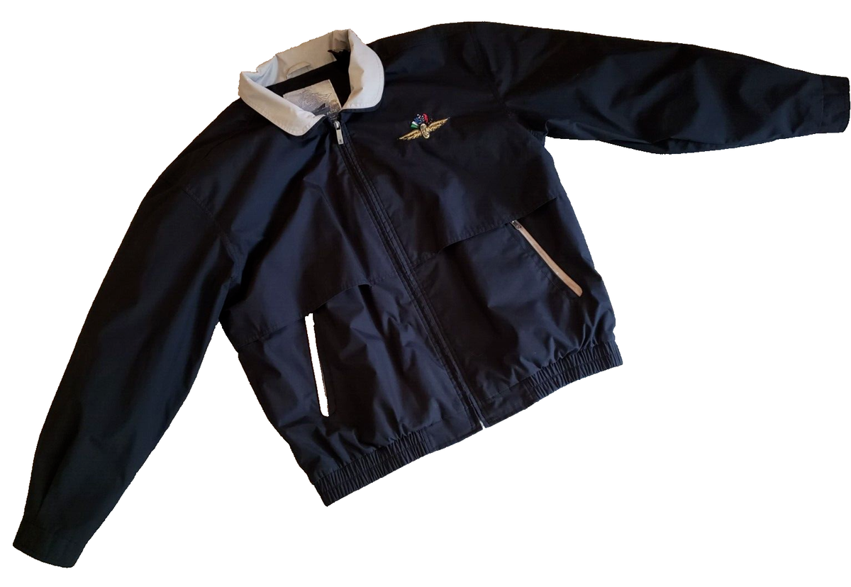 VINTAGE INDIANAPOLIS MOTOR SPEEDWAY MENS JACKET BLACK THE CLIPPER