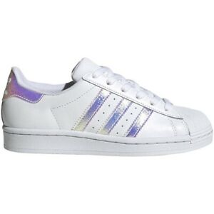 Dettagli su Scarpe da donna Adidas Superstar FV3139 bianco iridescente sneakers sportiva