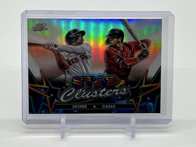 2023 Topps Cosmic Chrome Baseball Devers & Casas Star Clusters Boston Red Sox SP