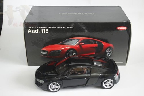KYOSHO 1:18 Audi R8 V8 sports car black finished simulation alloy car model - Picture 12 of 12