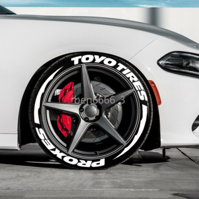 TOYO TIRES PROXES + Stripes Tire Letters Sticker 1.06'' 14''-22'' For 4 Sets