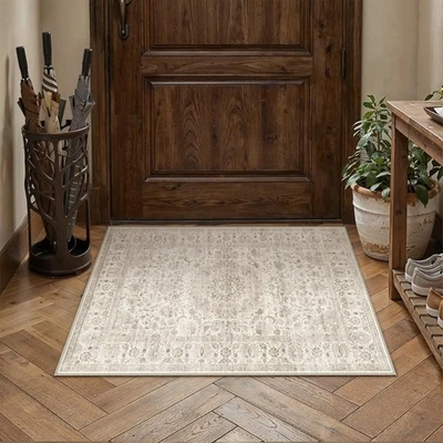 Washable 2x3 Entryway Rug, NonSlip Thin Mat for Bathroom Kitchen Door - Image 1 of 4