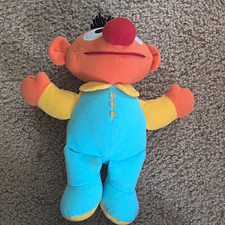 Sesame Street Ernie Plush Doll Small 6-14in 1987 MPN 1267 Washable