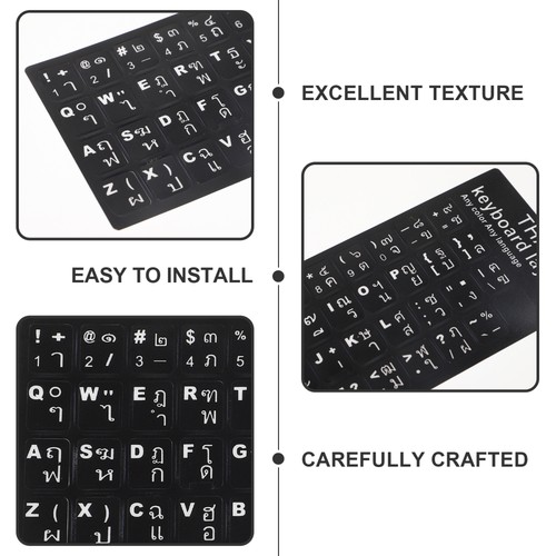 2 Sheets Thailändische Tastaturaufkleber Ersatz-Tastaturaufkleber - 第 6/12 張圖片
