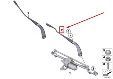 BMW 4 Gran Coupé F36 Wischerarm vorne links 61619465086 9465086 NEU ORIGINAL