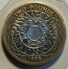 Great Britain 2 Pounds 1998 - British Industry from Iron Age to Today - BU