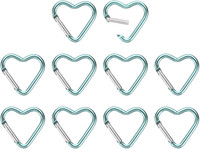 10 StüCk HerzföRmiger Karabinerhaken Bunt, Aluminium Karabiner Klein, SchlüSsela