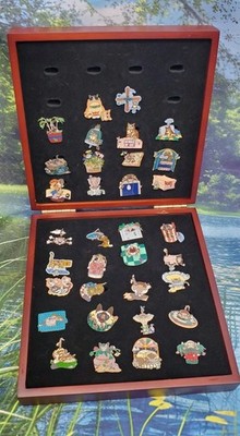 The Patterson Cat Pin Pinback Collection 34 Original Display Box Gary Patterson 