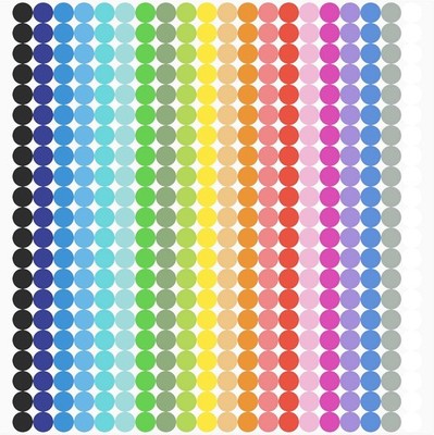 6720 PCS Small Dot Stickers Round Color Coding Labels 6.35mm, Multi 